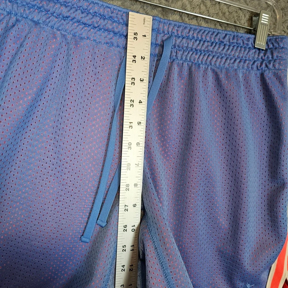 Danskin Now Womens Mesh Athletic Shorts Blue Pink Stripe DL23B-250N Small 4-6‎